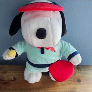 Peanuts Snoopy Pickleball Plush Toy Mint Green Tracksuit Red Visor Ruz 2024 11"
